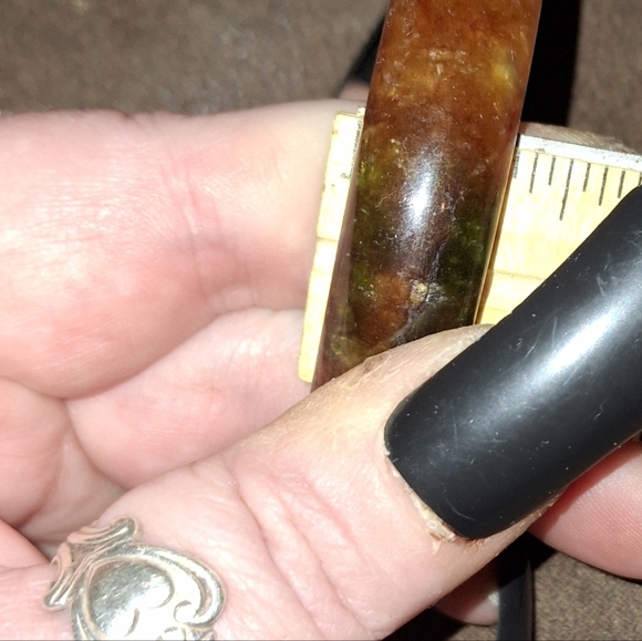 Gemstone 14k gold hinged bangle - Picture 6 of 6